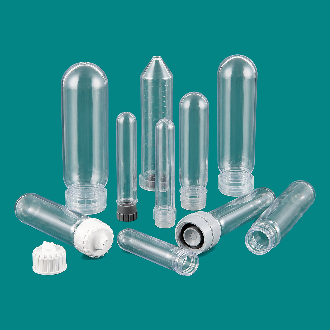 Clear Round-Bottom High-Speed Centrifuge Tubes, PC