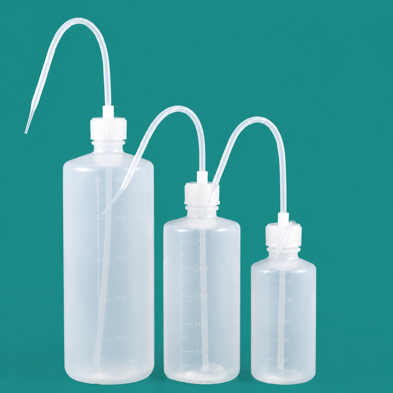 LDPE Wash Bottles with Flexible Delivery Tube