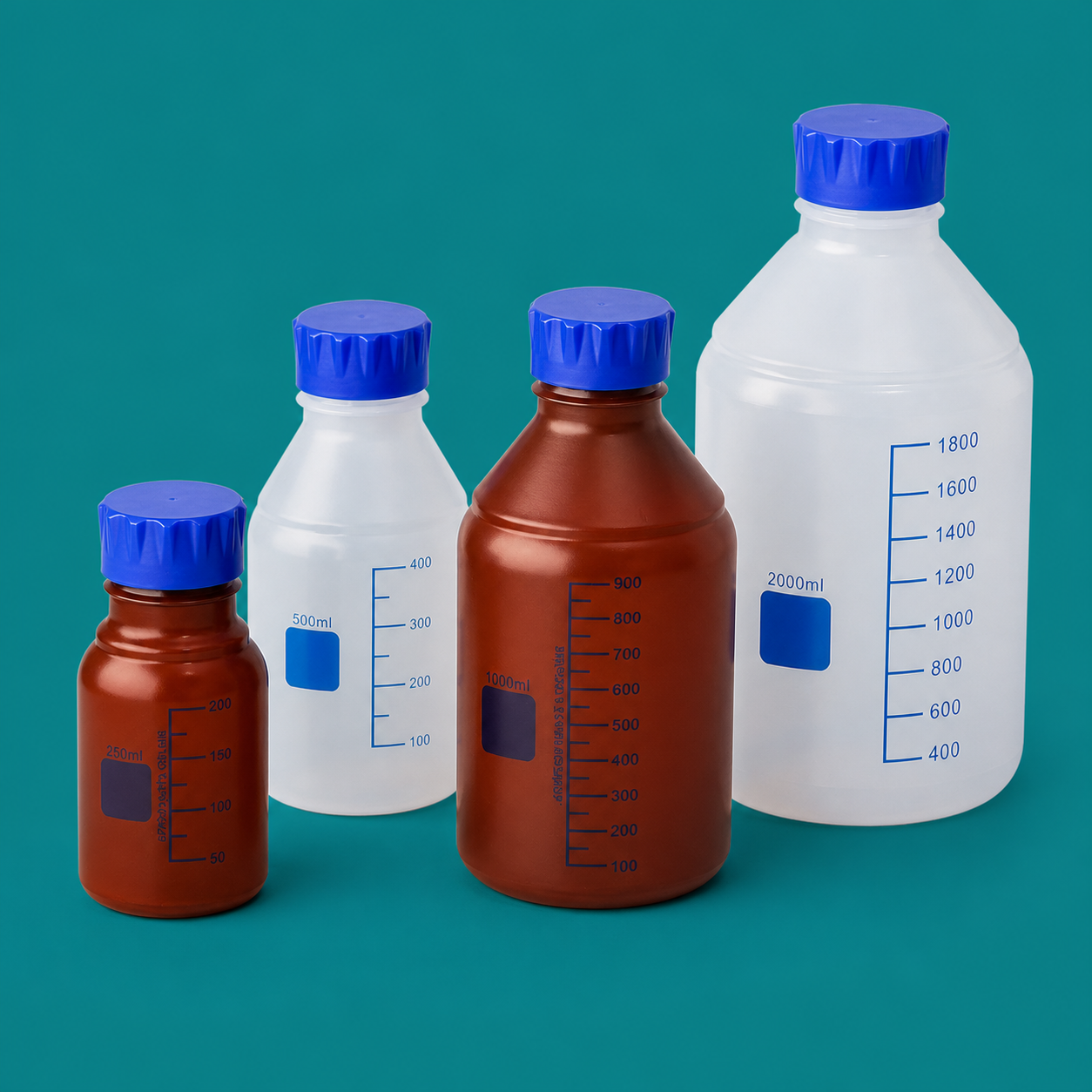 GL45 Reagent Bottles and Transfer Caps
