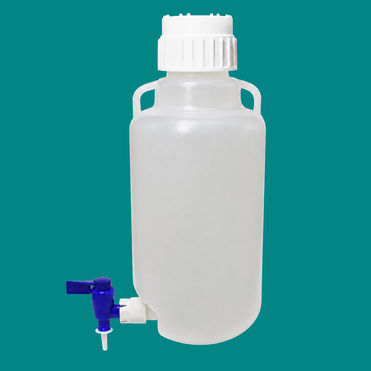 white-cap HDPE dispensing carboy, SKU 82200, 5L