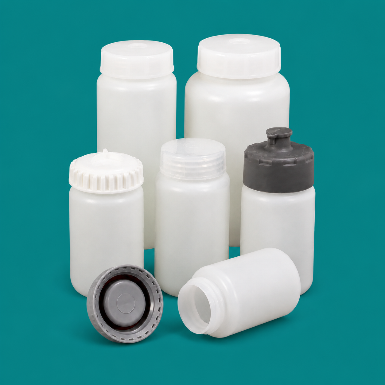 HDPE Flat-Bottom High-Speed Centrifuge Bottles
