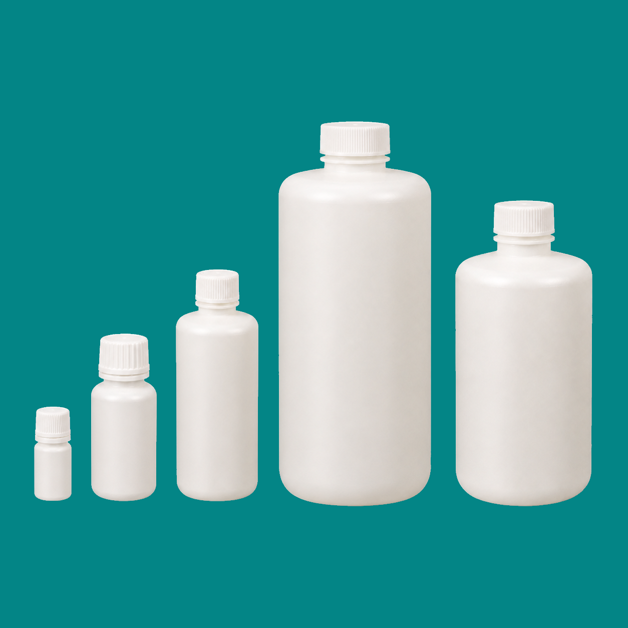 HDPE Natural Narrow-Mouth Reagent Bottles