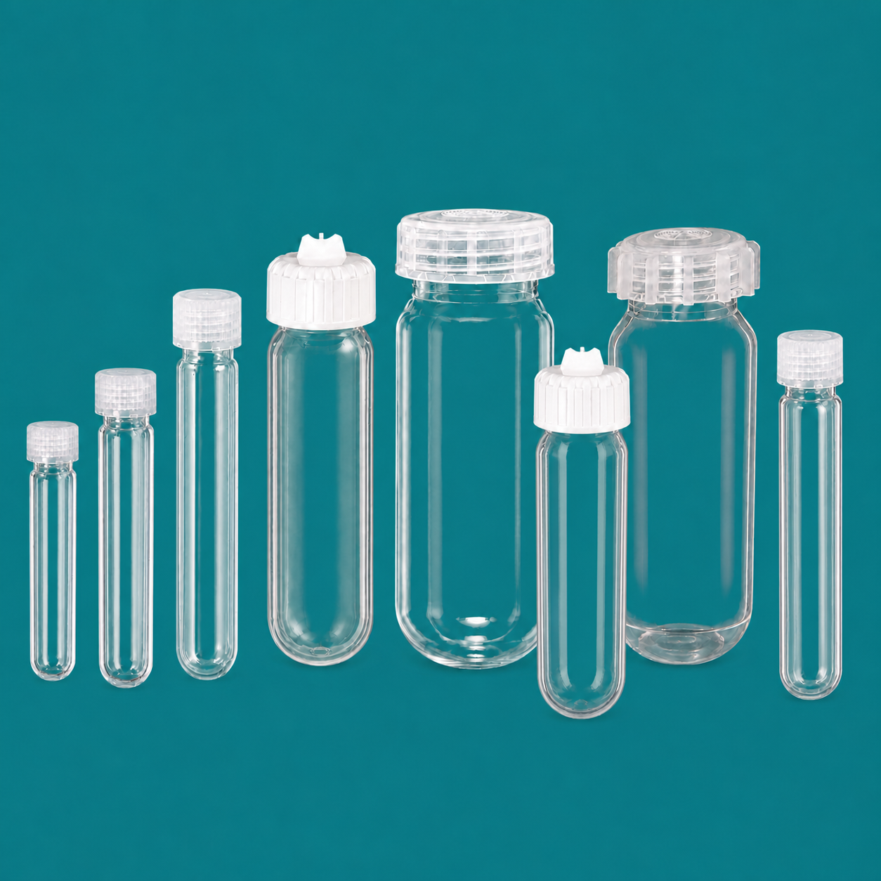 PC High-Speed Round-Bottom Centrifuge Tubes with Screw Caps