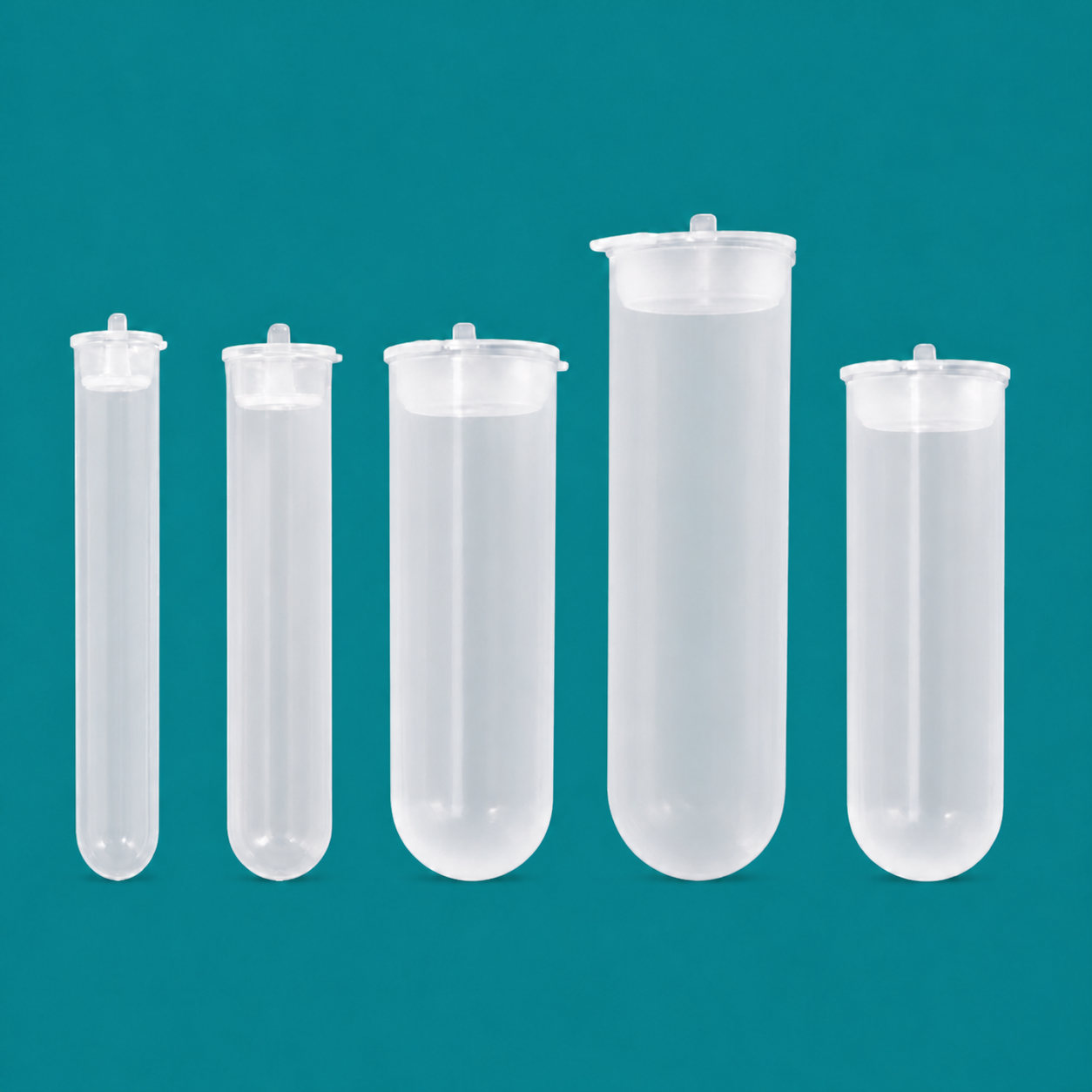 PP Round-Bottom Centrifuge Tubes with Hinged Caps