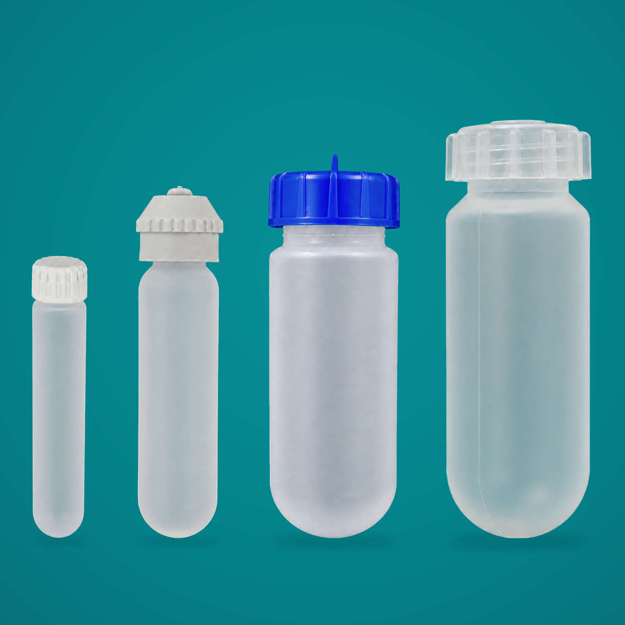 PP Round-Bottom Centrifuge Tubes with Color-Coded Caps