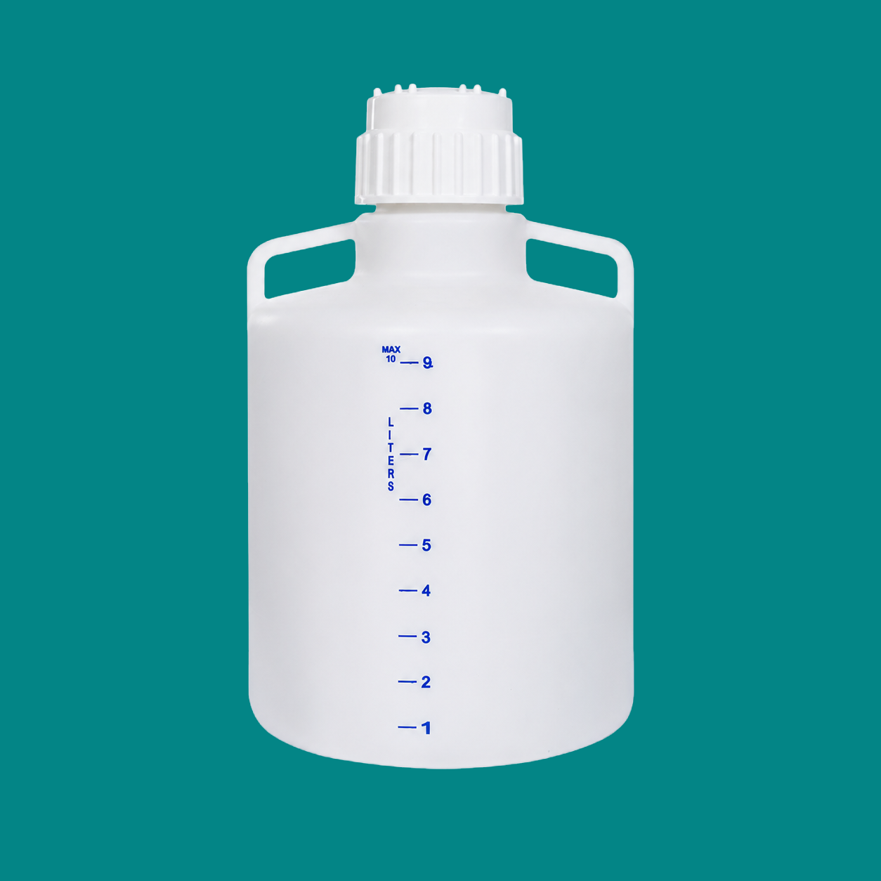 wide-mouth PP carboy with handles, SKU 82107, 10L