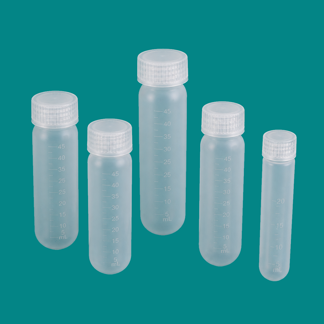 Screw-Cap Round-Bottom High-Speed Centrifuge Tubes, PP