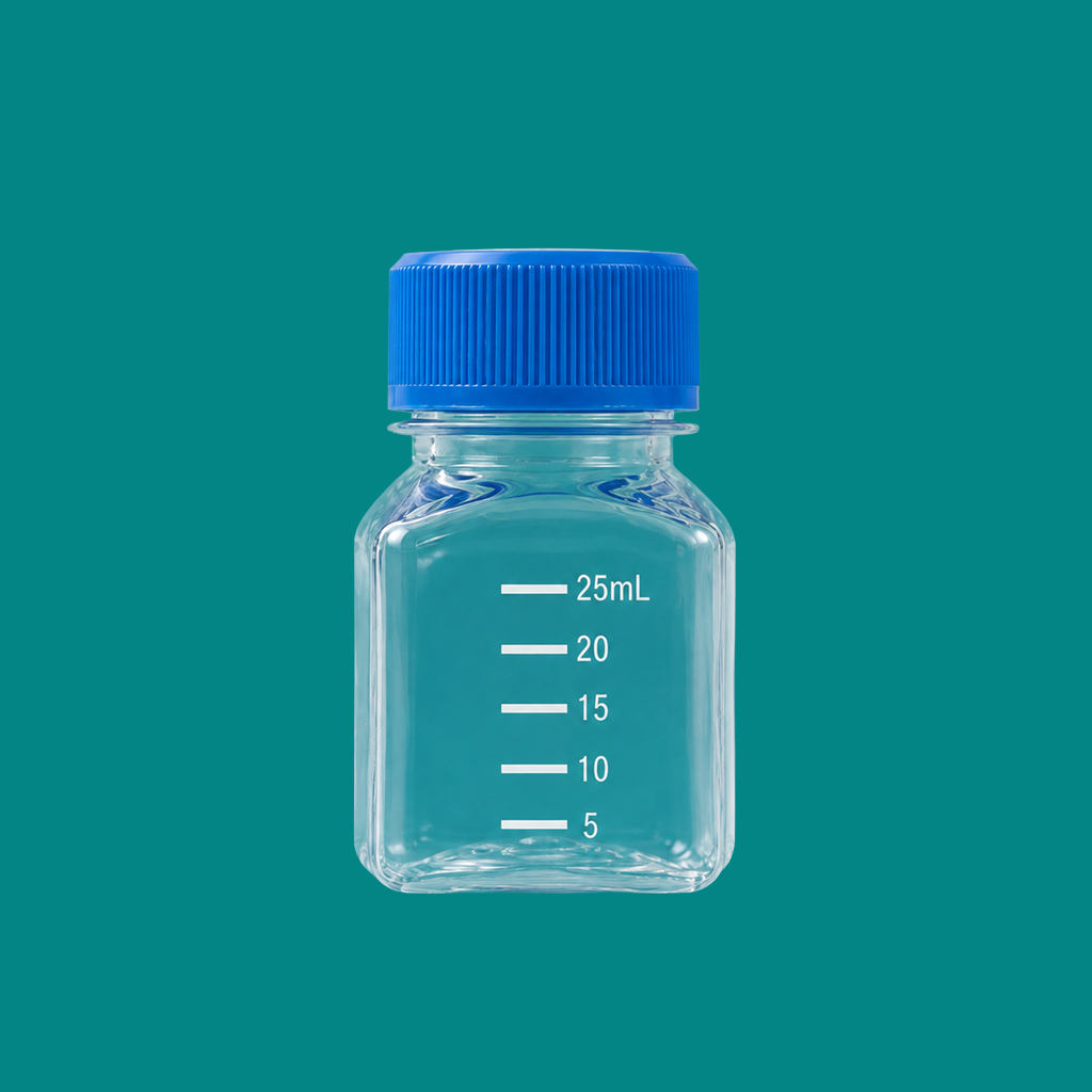 PET square media bottle, SKU 82093, 25ml