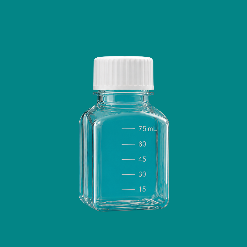 PC square media bottle, SKU 82119, 75ml