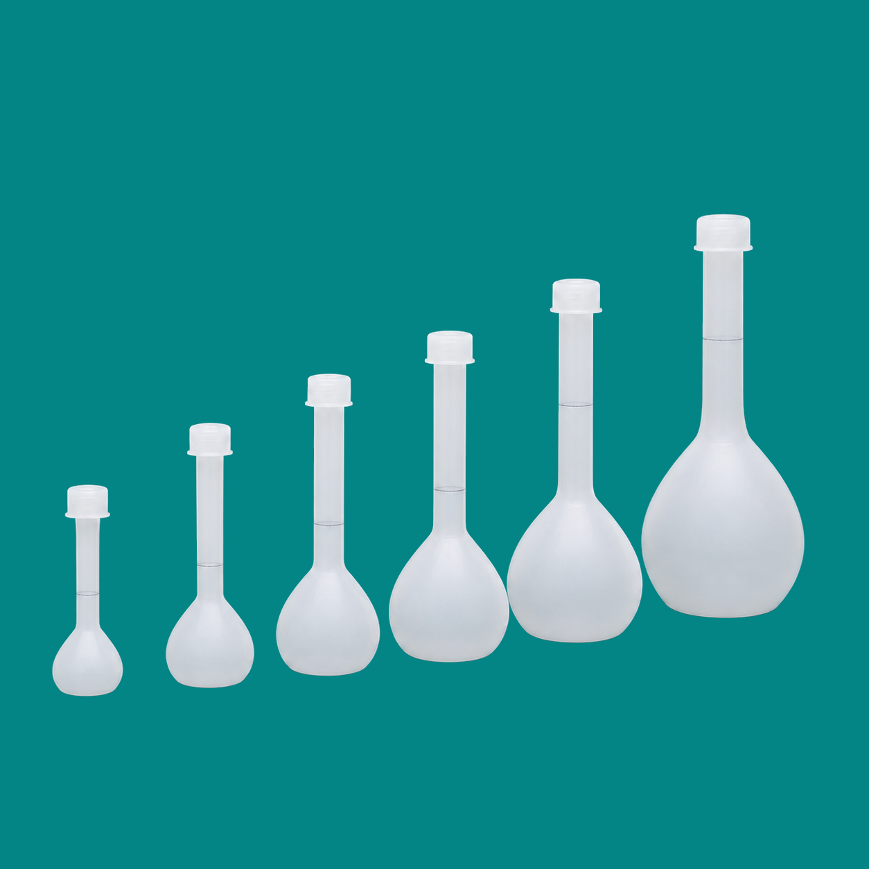 PP Volumetric Flasks, Screw-Cap and Stopper