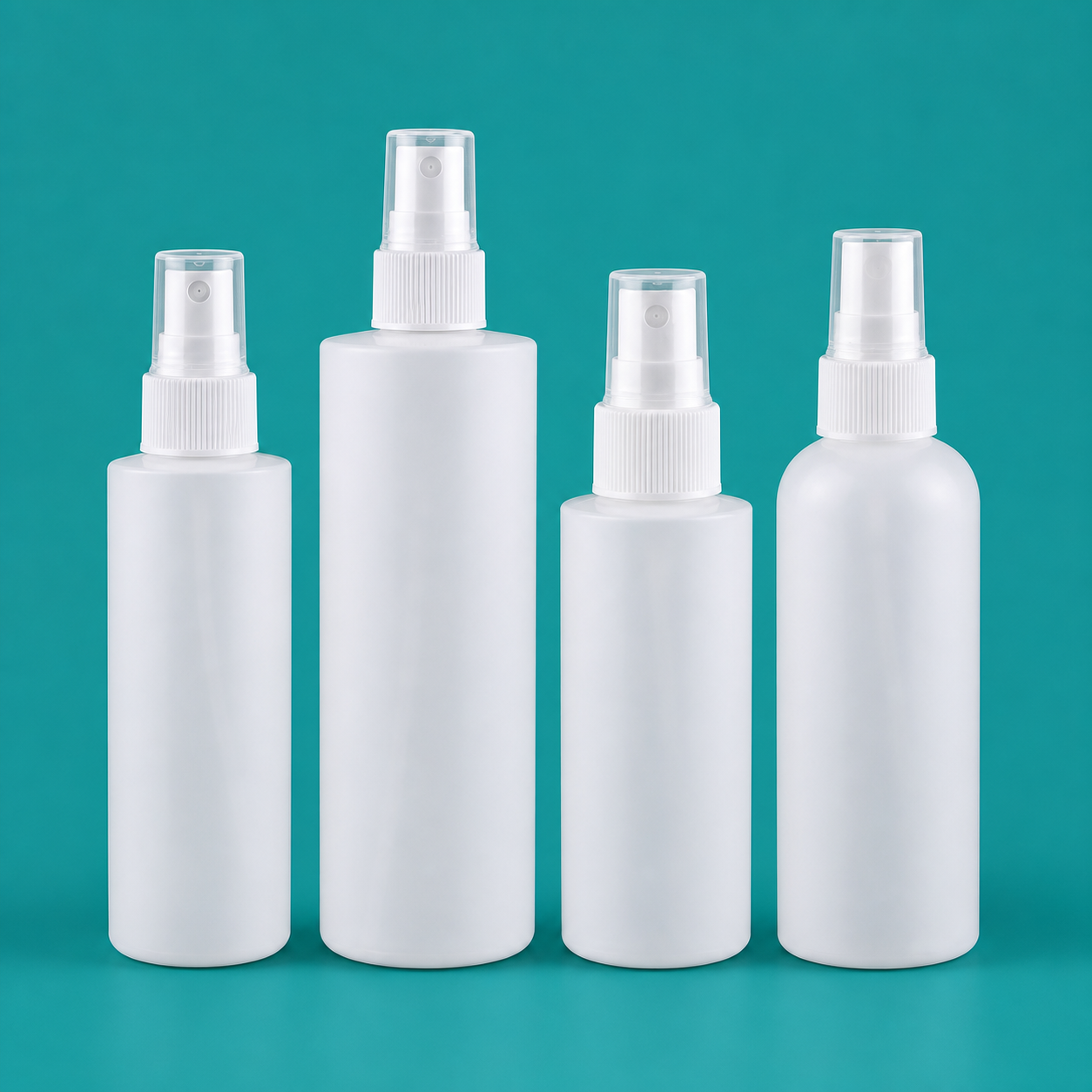 White HDPE Fine-Mist Spray Bottles