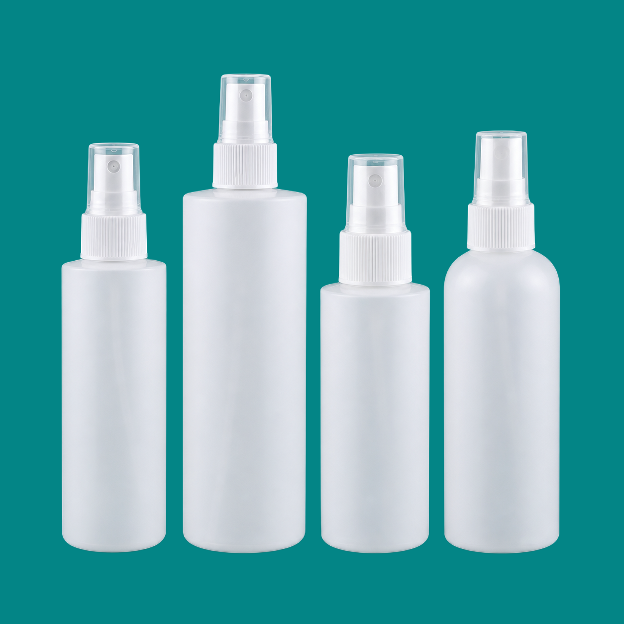 White HDPE Fine-Mist Spray Bottles